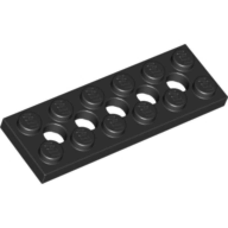 Technic, Plaat 2x6 met 5 gaten Black
